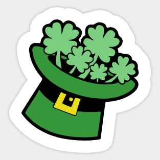 Shamrock Leprechaun Top Hat St. Patrick's Day Sticker